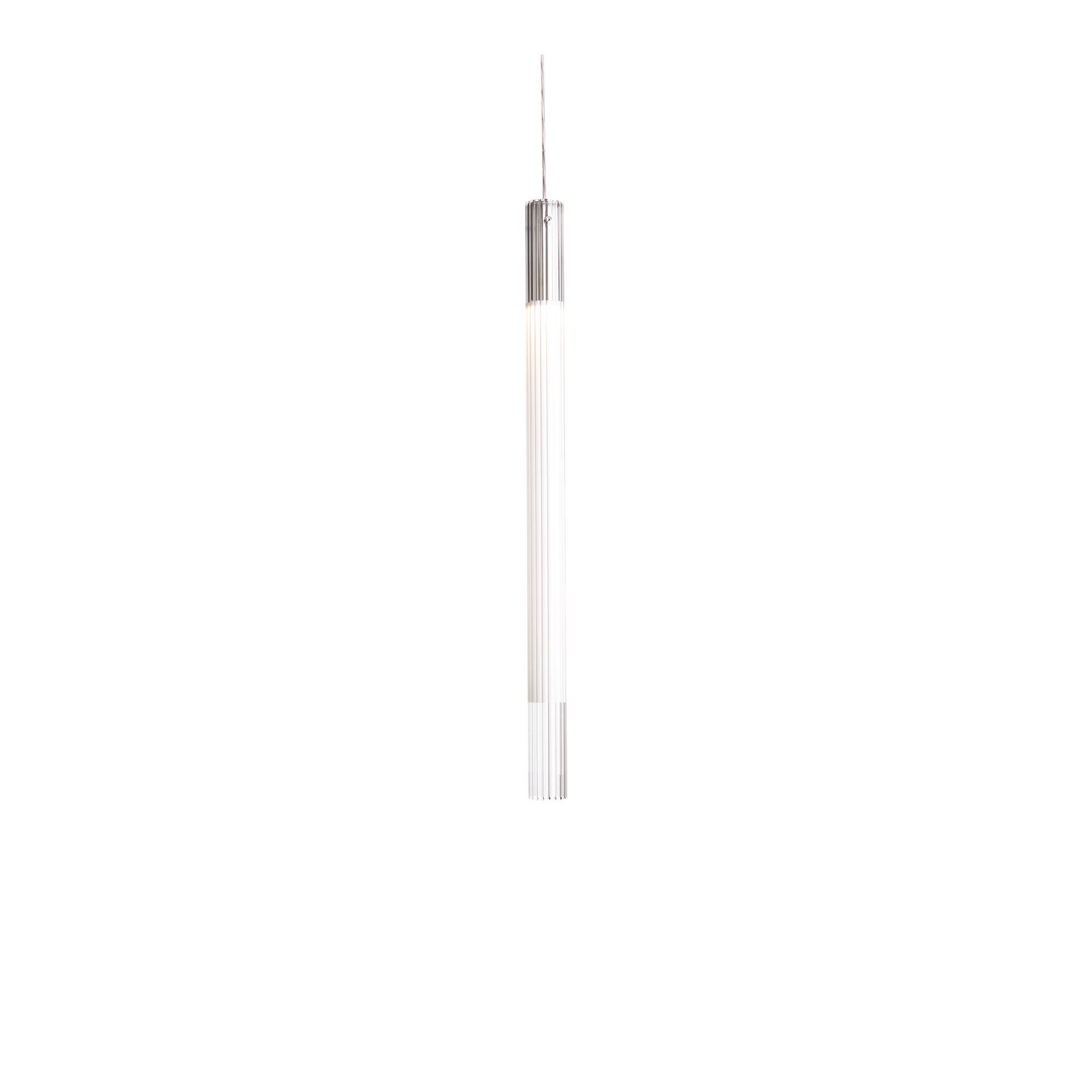 Nemo Lighting - Ilium H77, Glass/Chrome large - Pendellampor - Foster+Partners - Transparent