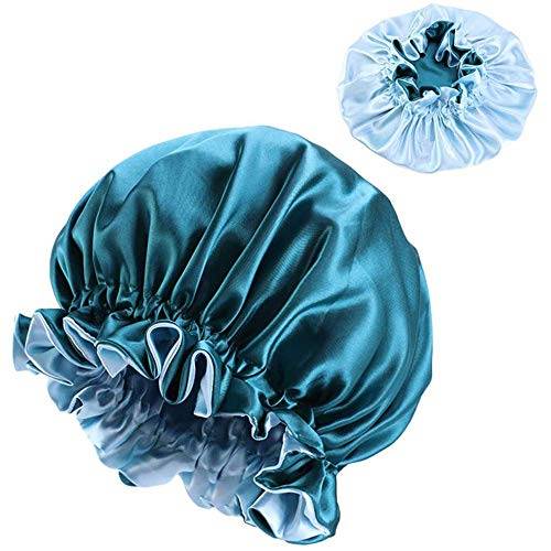 1pc Satin Bonnet Dual-Layer Soft Night Bonnet Extra Large Night Cap Adjustable Silk Bonnet Satin Hair Bonnet Shower Caps for Girls Women