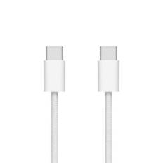 Linocell Flätad USB-C- till USB-C-kabel Vit 2 m