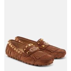 Valentino Garavani Plaster Caster VLogo suede driving shoes - brown - EU 38