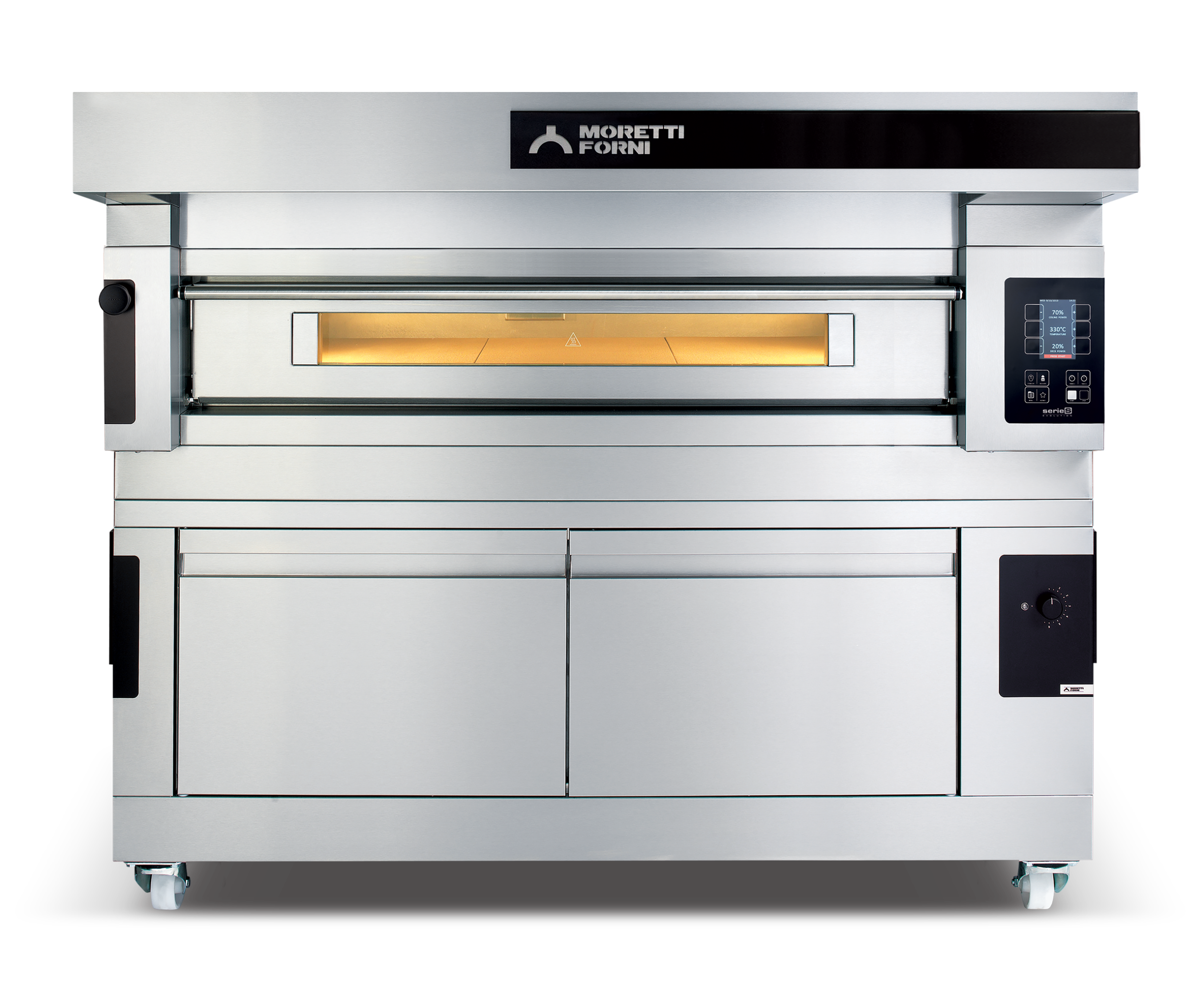 Moretti Forni - S140E, Pizzaovn MOD 1/L inkl. Varmeskab