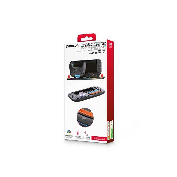Stand de charge Dock'N Store RVB pour 2 Joy-Con et manette pro Switch 2