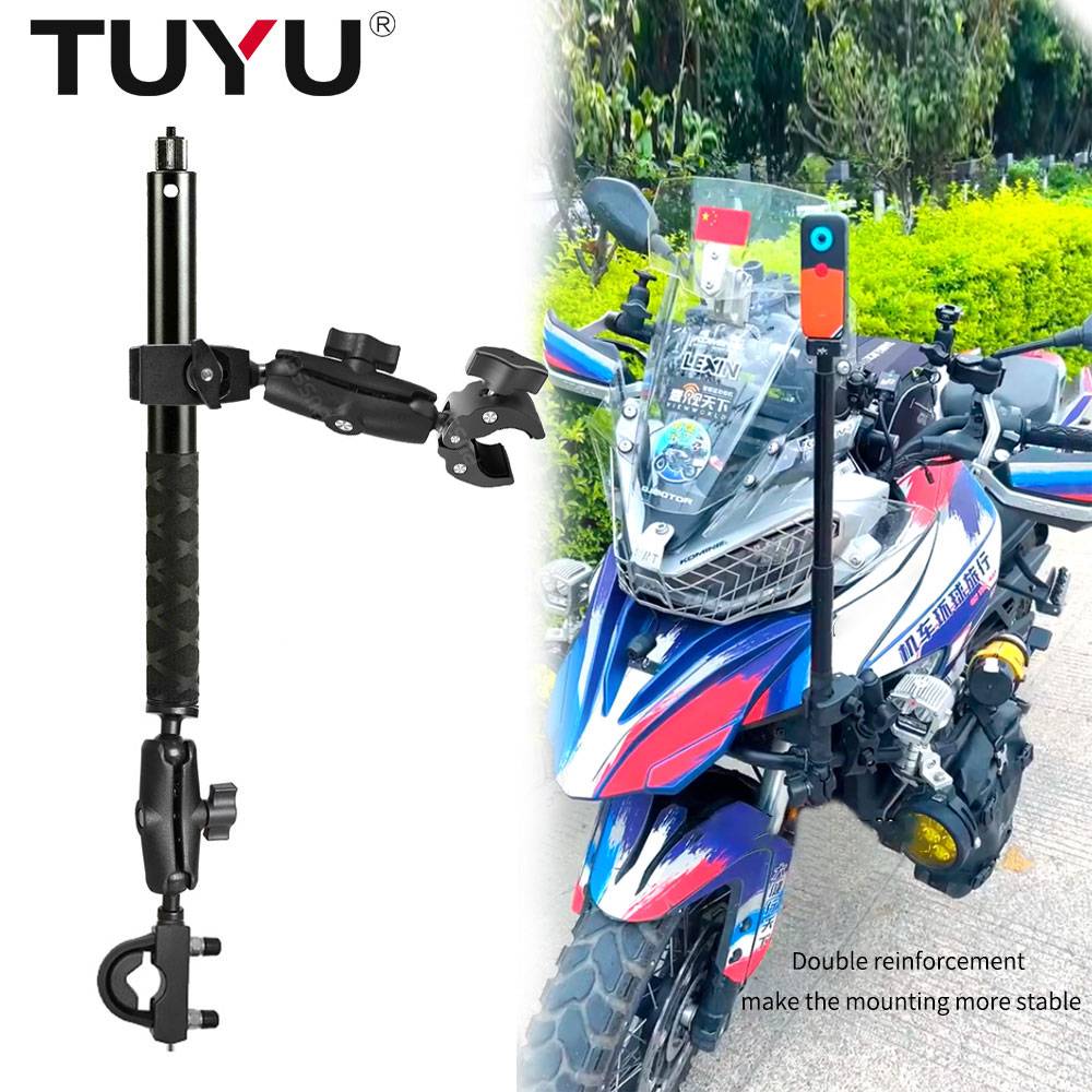 Motorcycle Camera Holder Handlebar Bracket Clamp Bike Mount for GoPro Max Hero 10 DJI Invisible Selfie Stick for Insta360 ONE X2