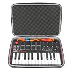 Co2CREA Hårt resefodral för AKAI Professional MPK Mini MKII/MPK Mini Play 25 tangenter USB MIDI tangentbordskontroll, endast fodral