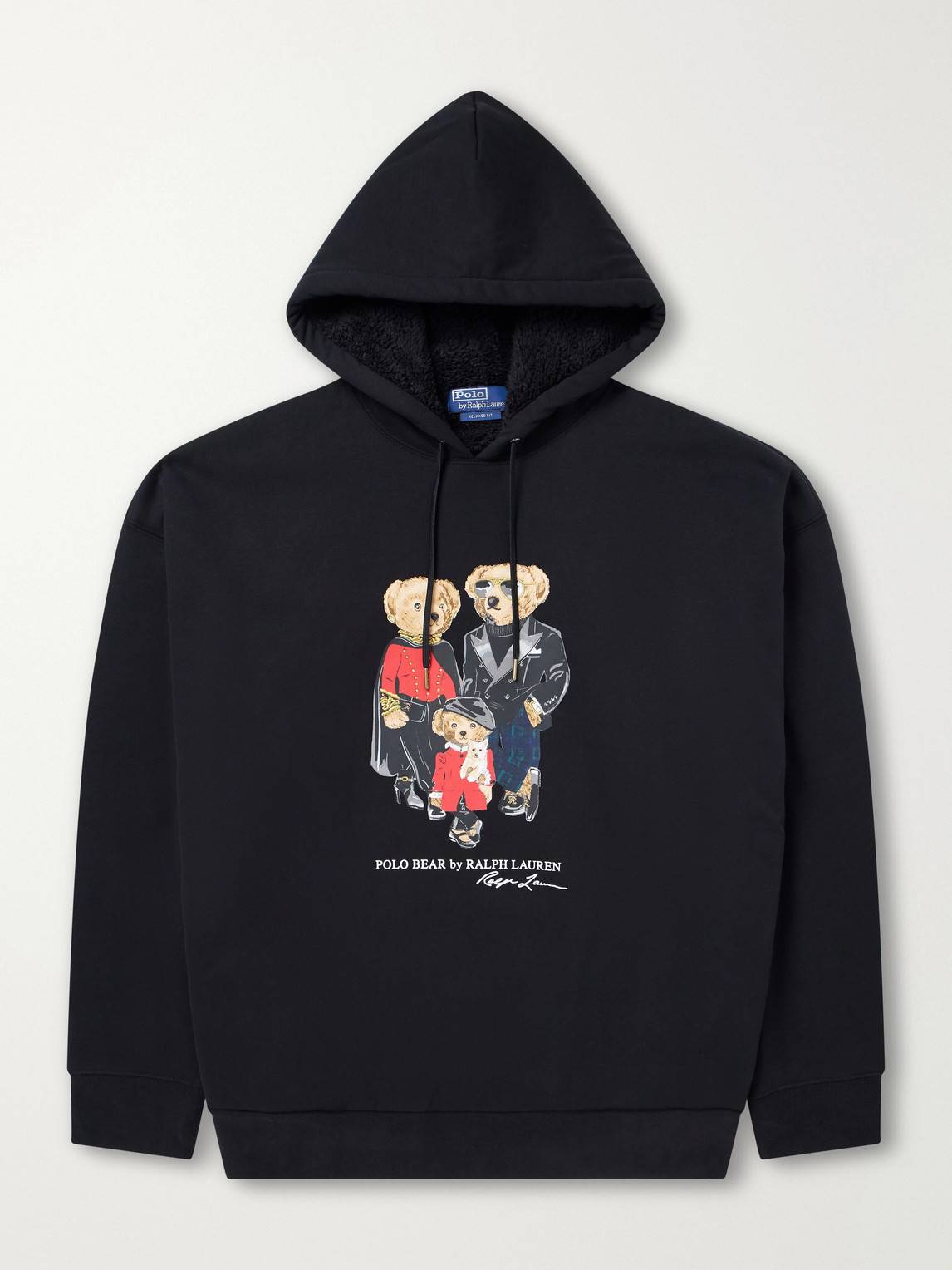 Polo Ralph Lauren - Polo Bear Printed Cotton-Blend Jersey Hoodie - Men - Black - XXL