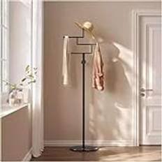 Metal Coat Rack, Freestanding Simple Hanging Clothes Racks, with Marble Base, Easy To Install, for Home Bedroom Living Room Entryway,Black