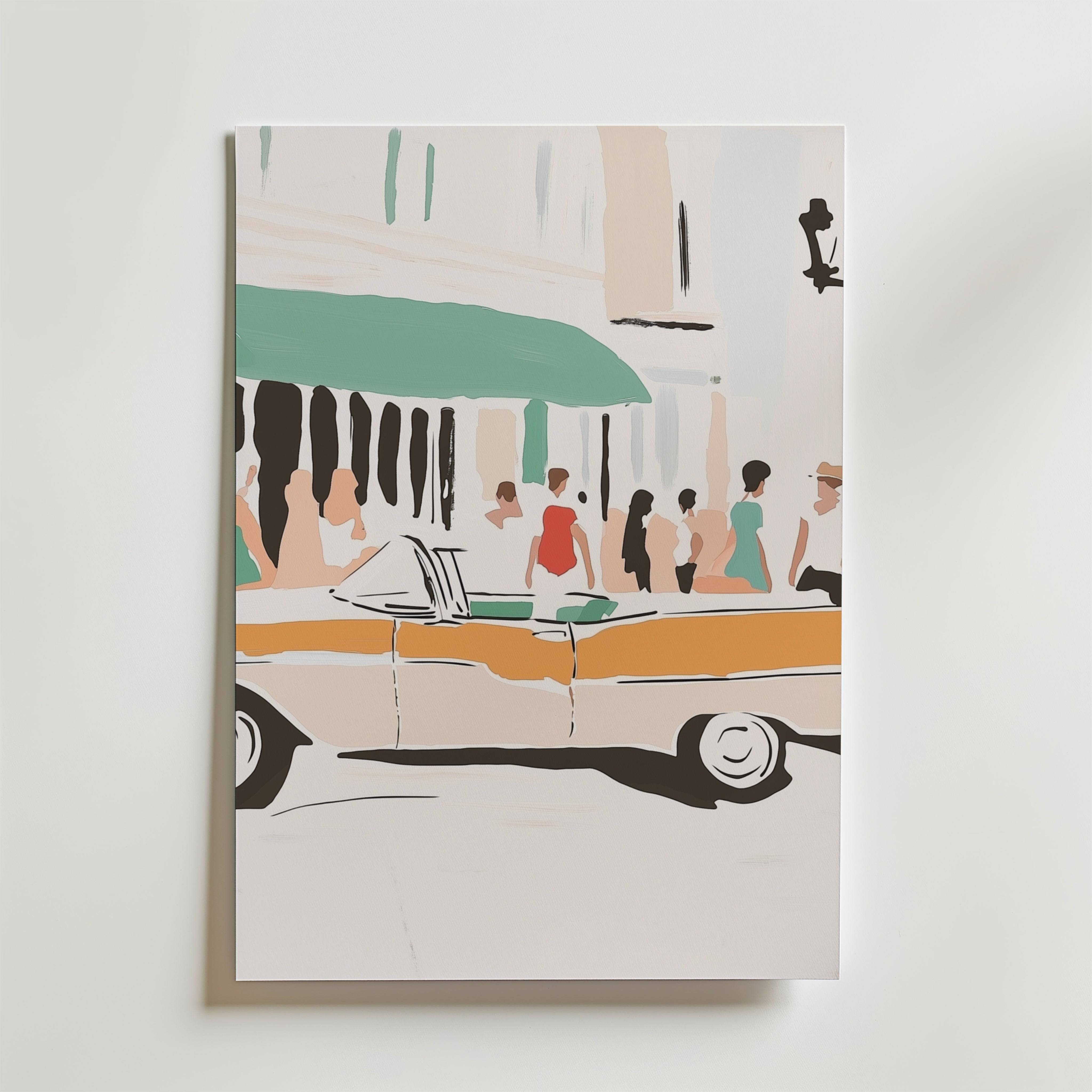 Golden Hour Drive Poster - Fine Art Poster 21x30 cm