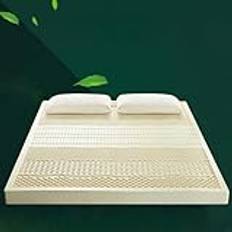 Fast 100 % naturlig latex 7-zon madrassöverdrag ergonomiskt tryckavlastande sängöverdrag 5 cm tjock 90 x 200 cm
