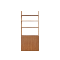 Shelf Library Medium Cabinet Section | Natural Oak | H185.2 / W80 - H1852 / W80 / Natural Oak