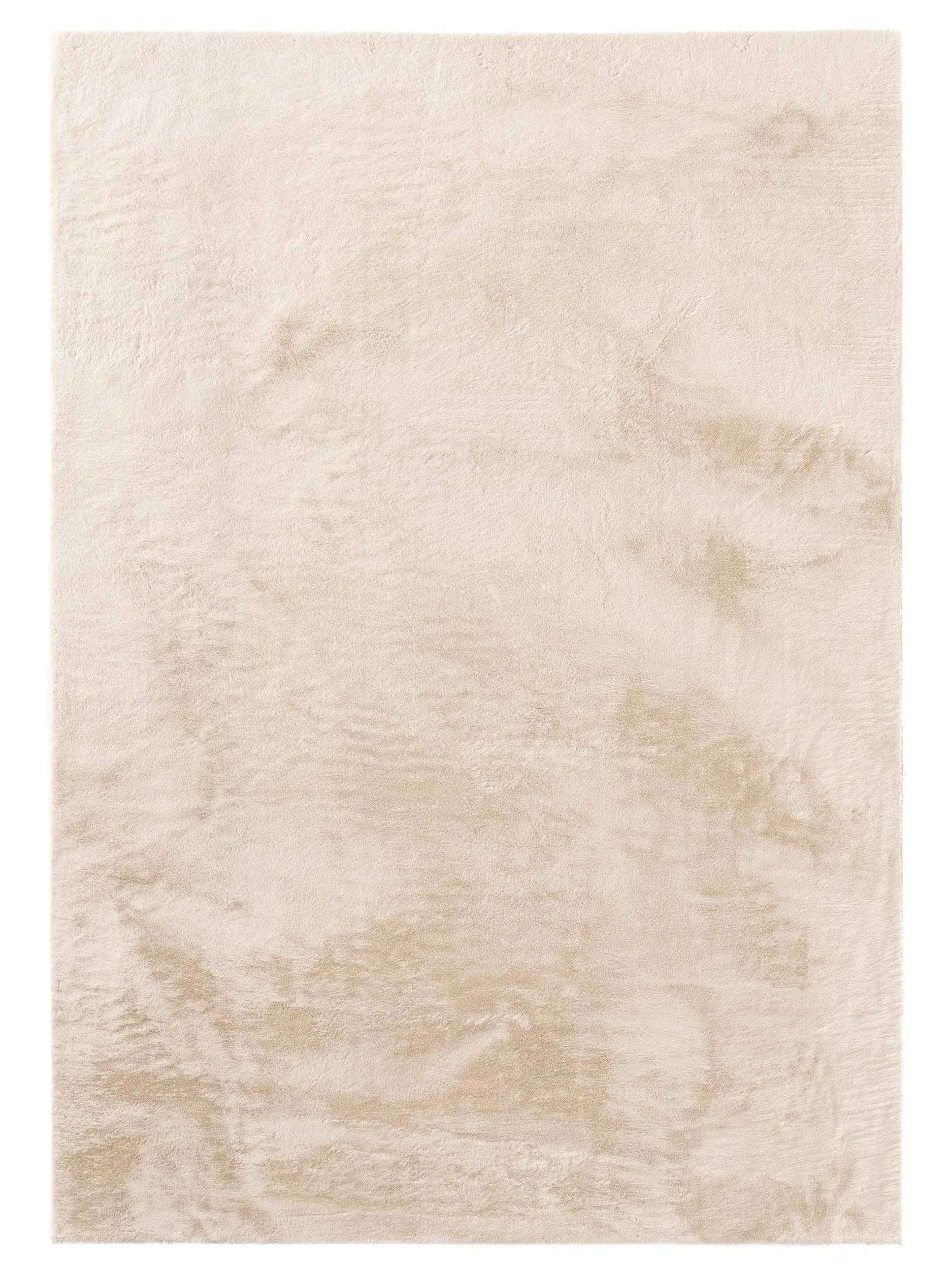 COZY Beige Pels Tæppe - Rektangulær / 120x170 cm / Beige