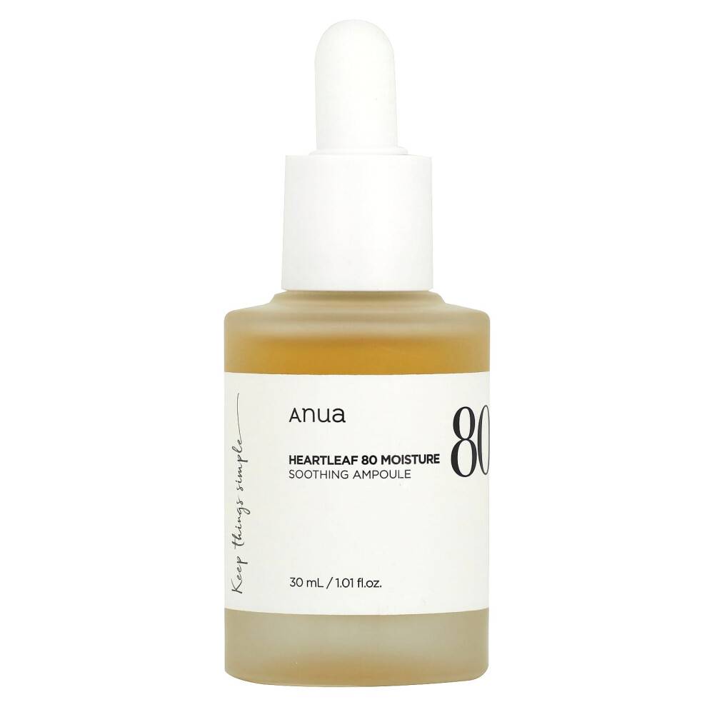 Anua, Heartleaf 80% Fugtighedssøgende Ampoule, 1,01 fl oz (30 ml)