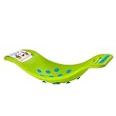 Fat Brain Teeter Popper Green, Wobble Balance Board, Balansbräda med poppande ljud, Barnförskoleleksak, Popppbräda, Grovmotorisk utveckling, Balansbräda för barn i åldern 3 år +