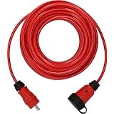 Brennenstuhl Professional Extension Cable VQ 1100 IP44 (10m Cable H07BQ-F 3G1,5 in red, construction site use and permanent outdoor use, Made in Germany)