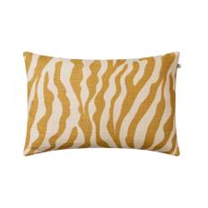 Chhatwal & Jonsson - Zebra Cushion Cover Linen 40x60 cm - Spicy Yellow - Prydnadskuddar och kuddfodral - Flerfärgad