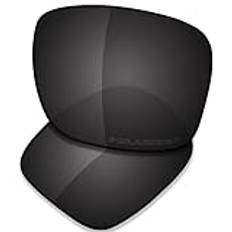 Fat Premium Ersättningslinser för Oakley Wire Tap 2.0 OO4145 solglasögon, Kolsvart polariserad, en storlek