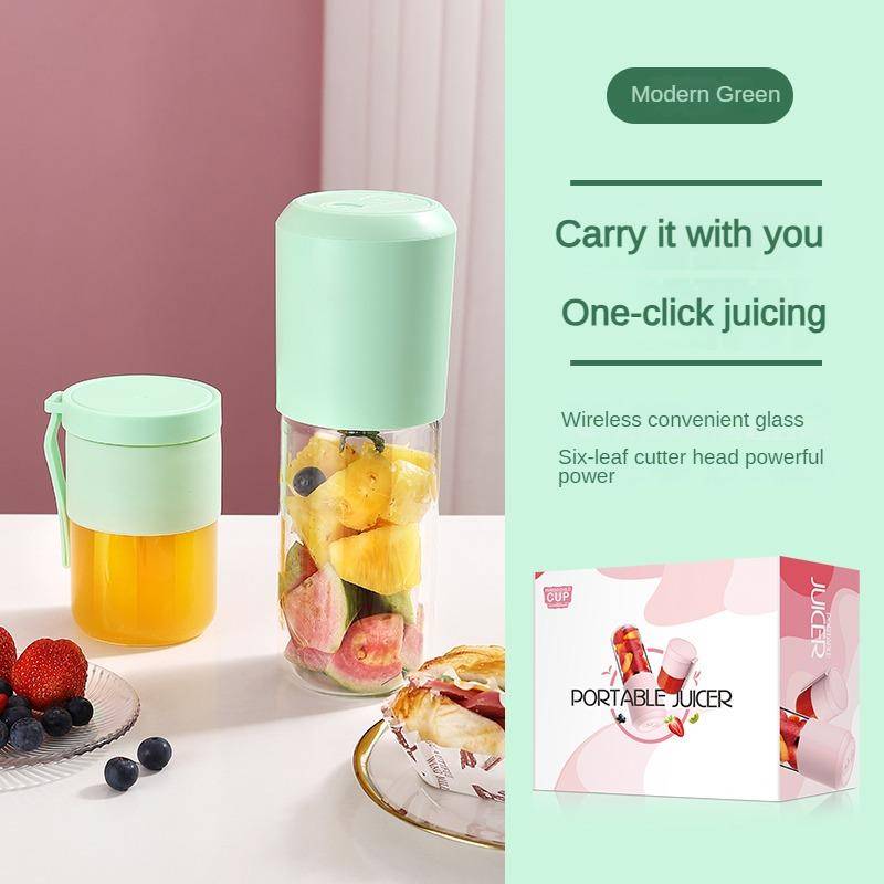 400ml Electric Fruit Juicer Portable Blender With Six Blade Head Juicers Mini Liquidificado Portátil Usb Mini Fruit Mixers Set