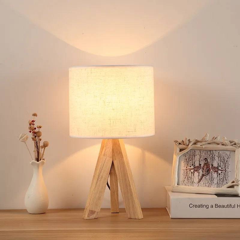 Creative Fashion Bedside Lamp Modern Minimalist Table Lamp - LED Warm Light / Beige / US plug