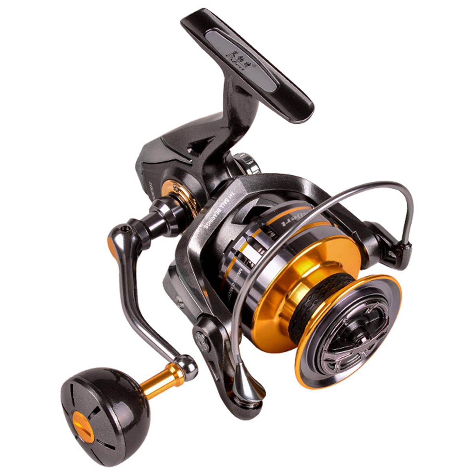 Spinnande fiskerulle 7+1 BB Long Casting fiskerulle Lättviktsmetall med spinnrulle, fiske HK800