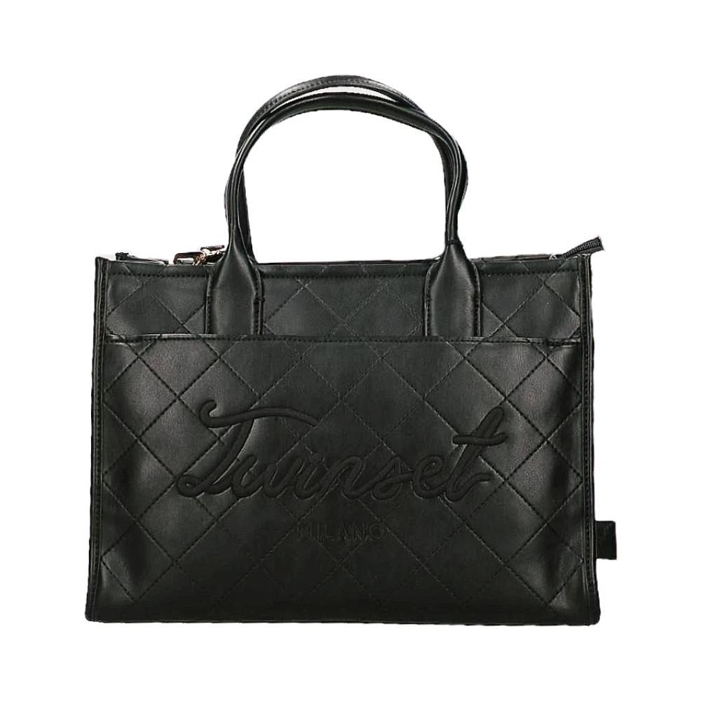 Twinset Quiltet shopper i kunstlæder - Tasker - Dame - Sort - ONE SIZE - Læder