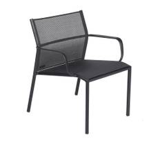 Fermob - Cadiz Low Armchair Anthracite 47 - Udendørs spisebordsstole - Antoine Lesur - Grå - Metal/Syntetisk