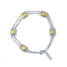 Sahara Silver Yellow Radiant Armband