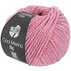 Lana Grossa COOL MERINO BIG 50 g voluminöst kedjegarn av klassisk merinoull 90 m, färg: 231 – rosa