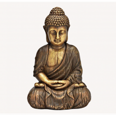 Siddende Buddha i guld 46cm - Buddha statuer generelt - GodKarmaShop