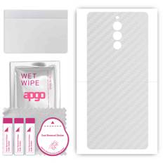 apgo Protective Skin Sticker for the back compatible with ZTE Nubia Red Magic 8 Pro, Wrap Film, Foil, Vinyl - Pattern Transparent Carbon