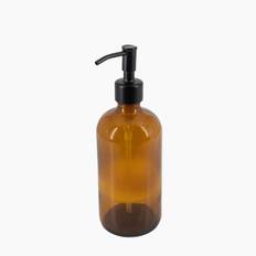 Freja - Tvålpump i glas (450 ml) - Brun - 7,5cm x 7,5cm x 22cm