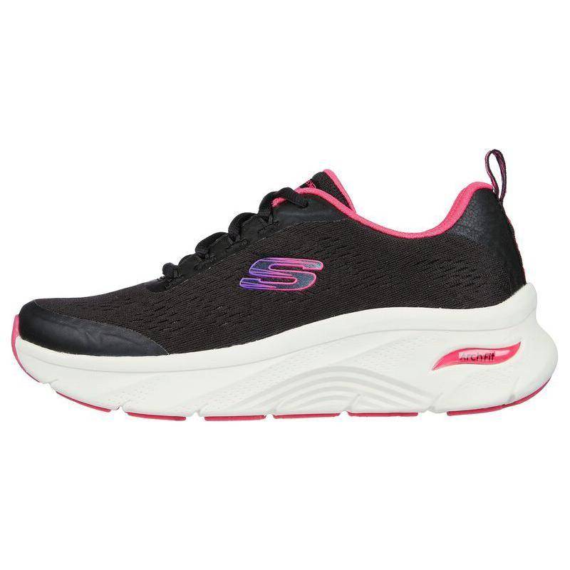 Skechers Arch Fit DLux Bekväma Mångsidiga Mesh Låga Löparskor Dam sneakers Svart 149687-BKHP cm black