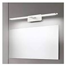Vägglampa badrum väggljus, spegel ram ljus, aluminium silver badrum led spegel strålkastare enkel sovrum toalett makeup spegel skåp vägglampa/varmt ljus/50 cm (färg: vitt ljus, storlek: 50 cm