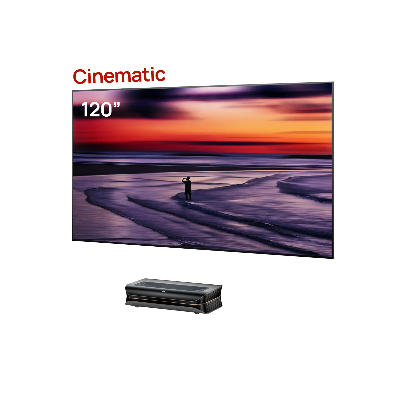 4K 3D Dreifach Laserprojektor LTV-3000 Pro - LTV-3000 Pro + Cinematic ALR Leinwand Paket / 120‘’