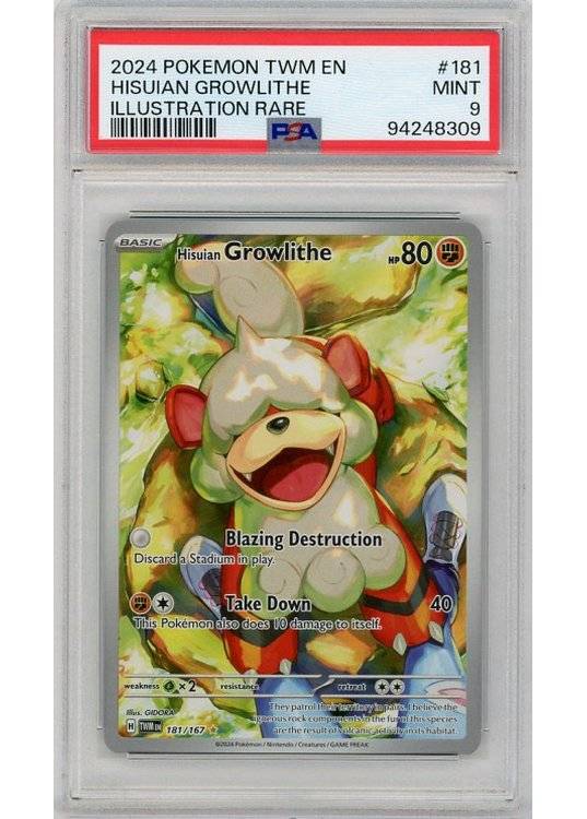 Hisuian Growlithe - 181/167 - PSA 9.