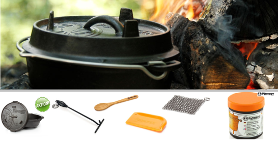Petromax STARTER-SET Feuertopf FT6 Dutch Oven ohne Füße