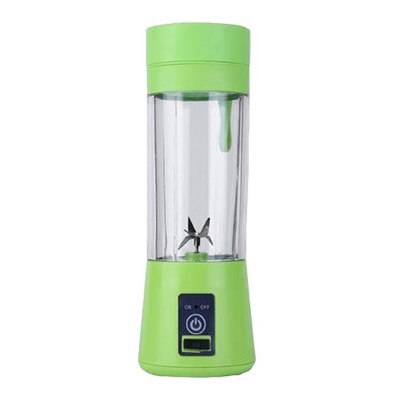 6 blad bärbar mixer kök mini elektrisk fruktjuicer flaska usb mixer mixer citronpress kopp manuell matberedare - Grön