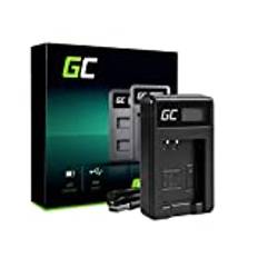 Green Cell MH-65 laddare för Nikon EN-EL12 batteri och Coolpix AW100 AW110 AW120 A900 S9900 S9200 S9100 S8200 S8100 S8000 S6300 S8100 P3310 S31 S70 S610 S1200pj S1000pj kameror (2,5 W 4,2 V 0,6 A)