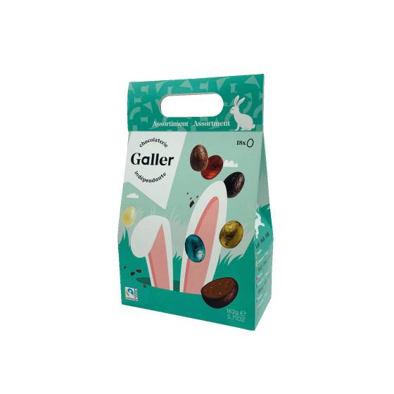 Set of chocolate Easter eggs Galler Pocketbag, 162 g