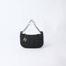 CHANEL Chocobar Nylon Hobo Bag - Black