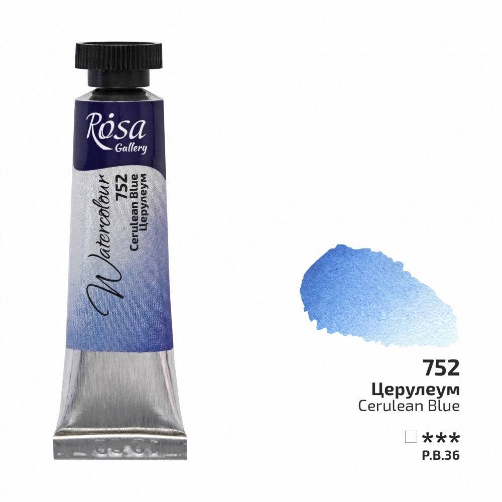 Rosa Gallery akvarellfärg tub 10 ml 752 Cerulean Blue