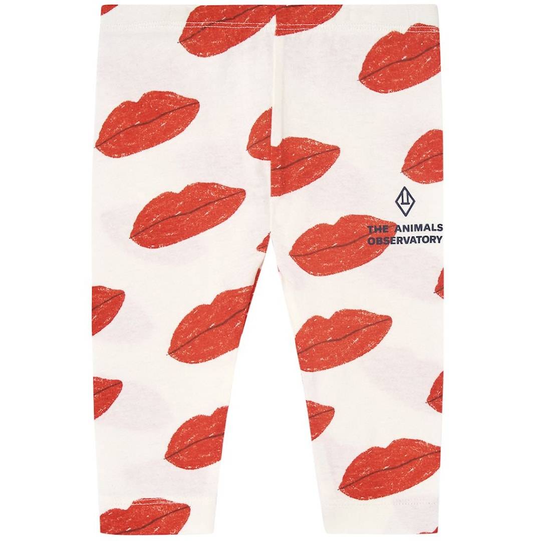 The Animals Observatory Penguin Baby Leggings White 12 months Hvid 12 måneder Drenge, Piger
