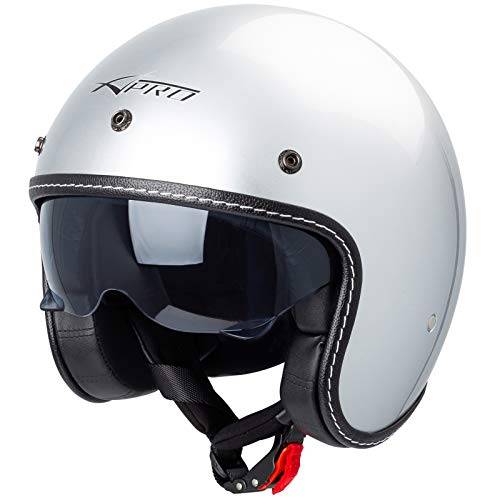 Jet hjälm café racer öppet ansikte motorcykel solskärm anpassad scooter