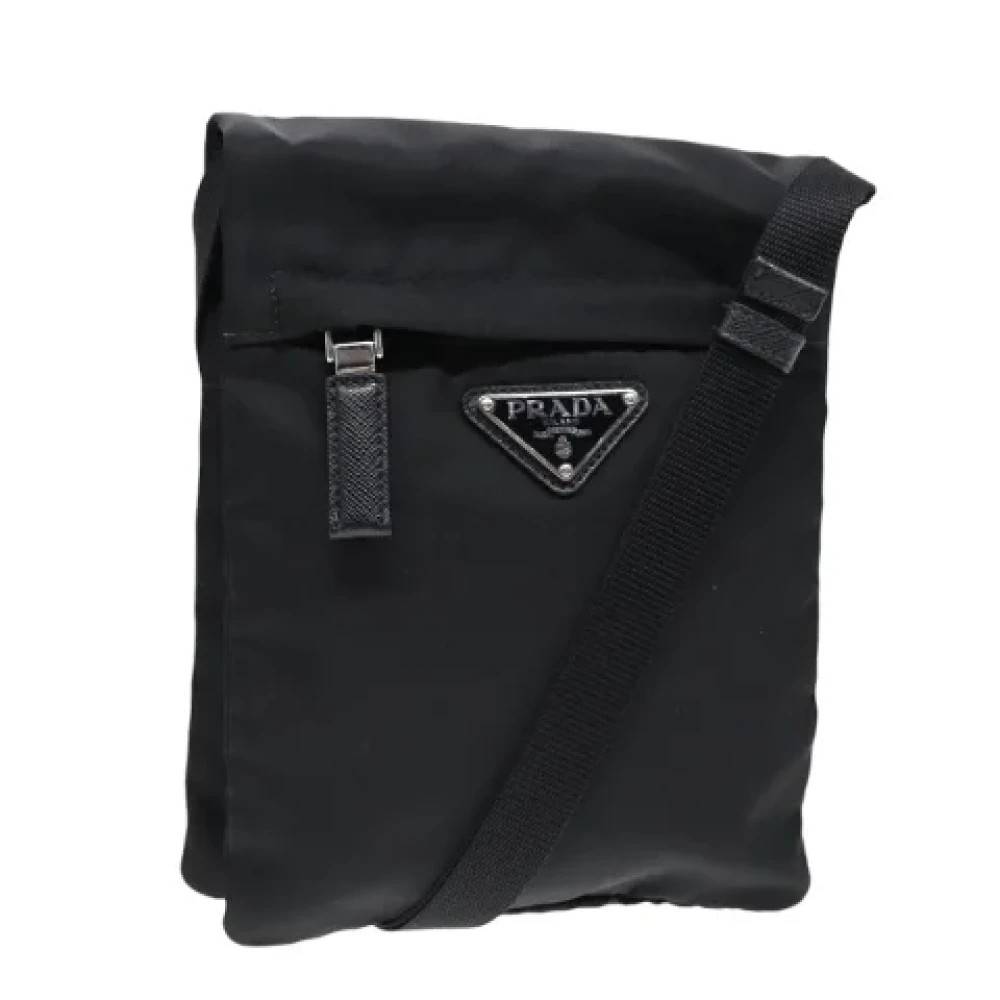 Prada Vintage Pre-owned nylon prada-tasker - Vintage - Dame - Sort - ONE SIZE - Nylon