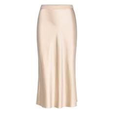 Ahlvar Gallery Hana Long Silk Skirt Kräm