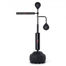 VEVOR Box-Speed-Trainer, Boxsack mit Ständer, Reflex-Boxsack für Jugendliche & Erwachsene, Höhenverstellbares Schlagsack-Set mit Handschuhen, Workout-Speed-Bag für Training Schwarz