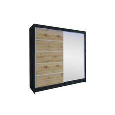 Canderbury Garderob m. Spegel 180x215 cm - Svart/Brun & garderobssystem Brun,Svart