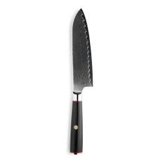 Grøntsagskniv med 67 lag Damascus stål. Sort skaft.