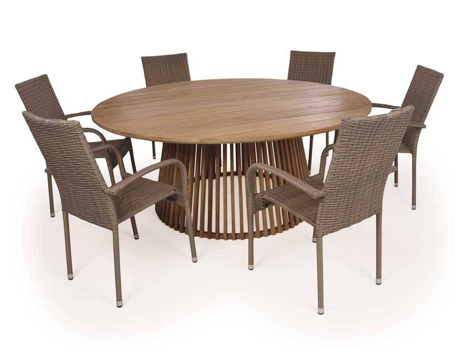 Luna 180 Geneve Dusty Teak Havemøbelsæt