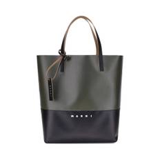 Marni, Taske, Herre, Flerfarvet, ONE SIZE, Uld, To-tone Panel Tote Taske