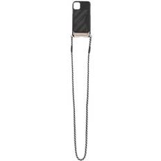 Givenchy - länkmönstrat iPhone 11-skal med rem - herr - läder - one size - Svart