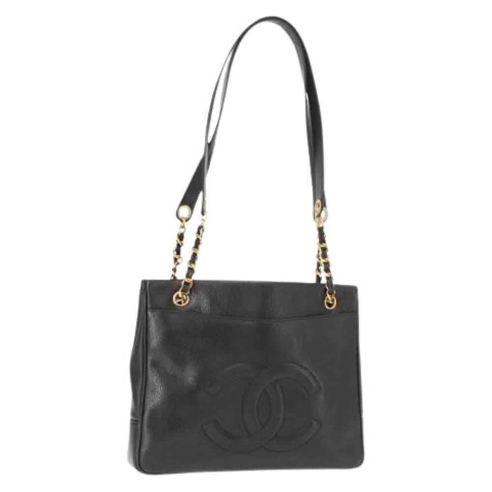 Chanel Vintage Pre-owned Læder Skuldertaske - Vintage - Dame - Sort - ONE SIZE - Uld